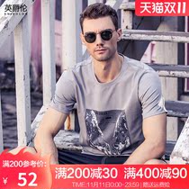 British Jue Lun 2021 New mercerized cotton mens trend printing half sleeve loose Tide brand short sleeve T-shirt summer top