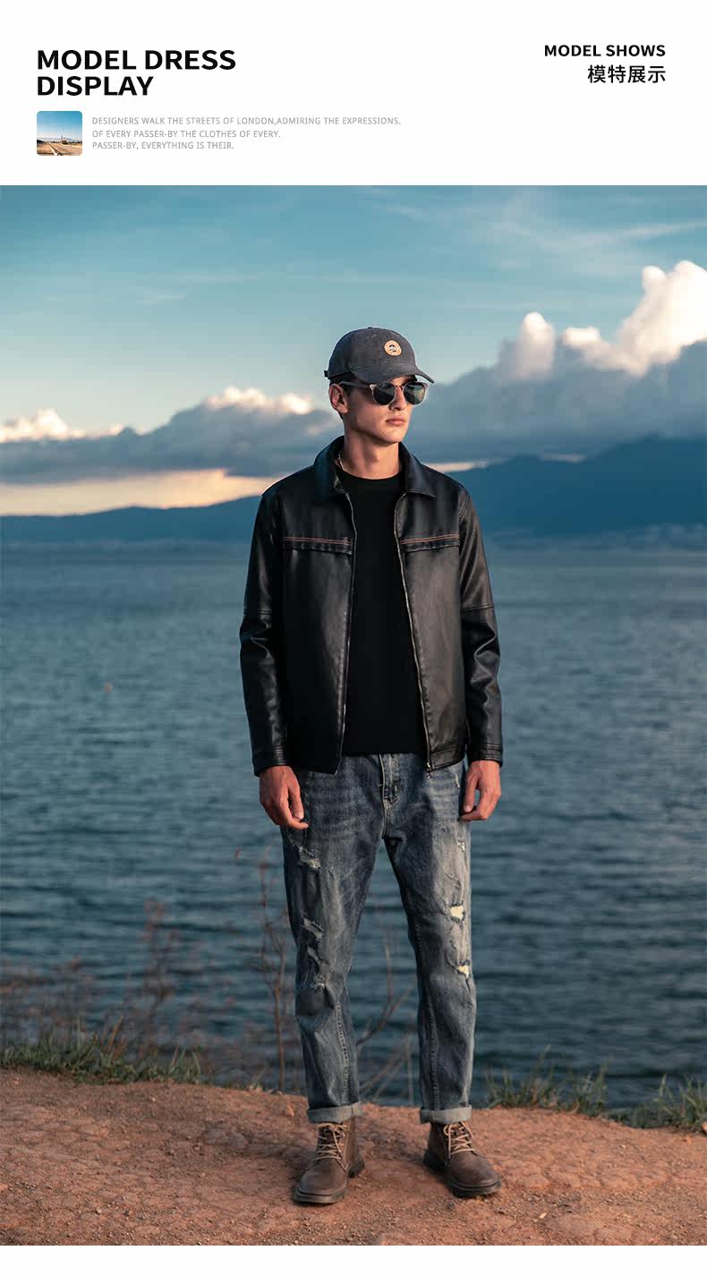  рысь  Yingjuele тенденция красивый черный ход воротник кожаная одежда школьник локомотив Кожа куртка пальто молодежь весна куртка        