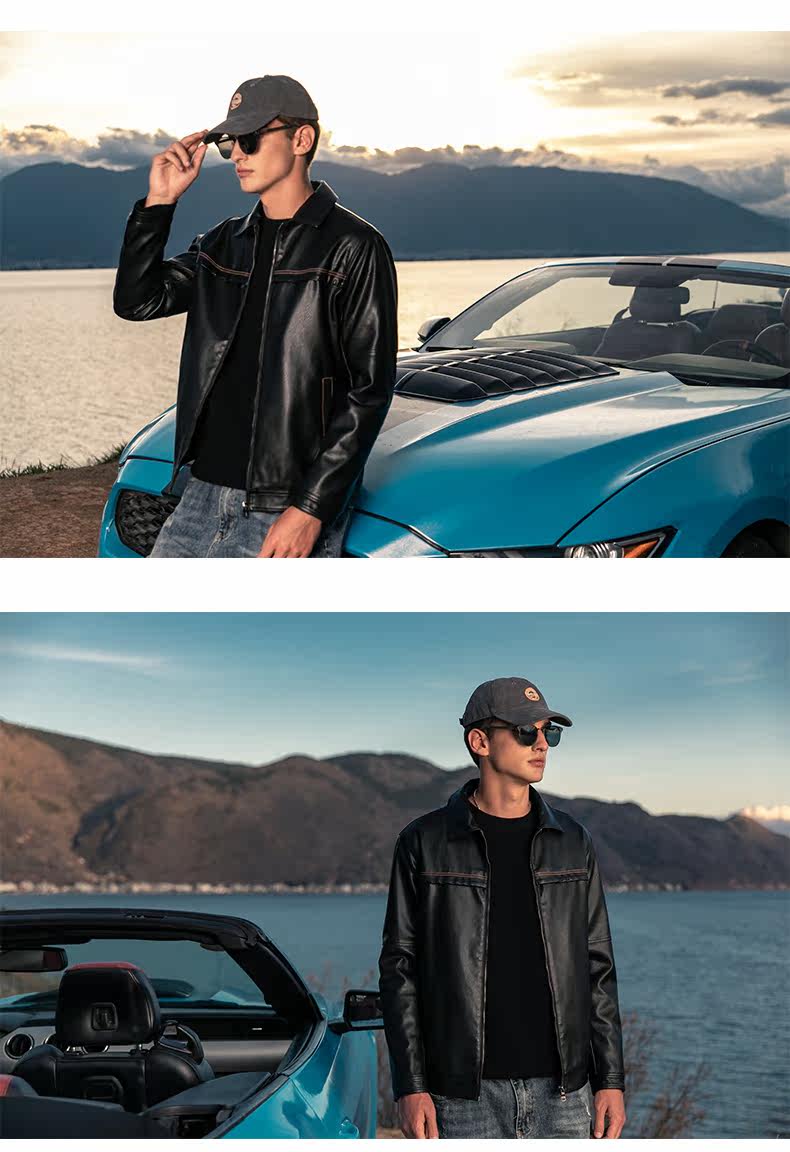  рысь  Yingjuele тенденция красивый черный ход воротник кожаная одежда школьник локомотив Кожа куртка пальто молодежь весна куртка        