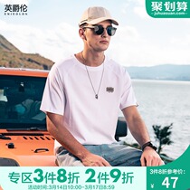 English 2022 new blockbuster cotton mens short-sleeved T-shirt Summer casual minimalist embroidered half-sleeve t-shirt
