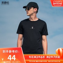 British Jue Lun 2021 new mens short sleeve T-shirt Tide brand casual simple print half sleeve top youth Cotton