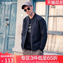 England Mens Baseball Collar Jacket European and American Simple Baseball Clothing Youth Leisure Trend Embroidery Jacket Spring and Autumn