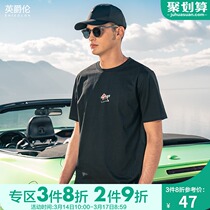 British Royale Smooth Cotton Short Sleeve T-Shirt Men 2022 Summer New Trend Print Casual Crew Neck T-shirt