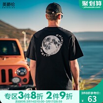 British Royale Brand Loose Casual Short Sleeve T-Shirt Mens Heavy Cotton Half Sleeve T-shirt Creative PrintEd Dress