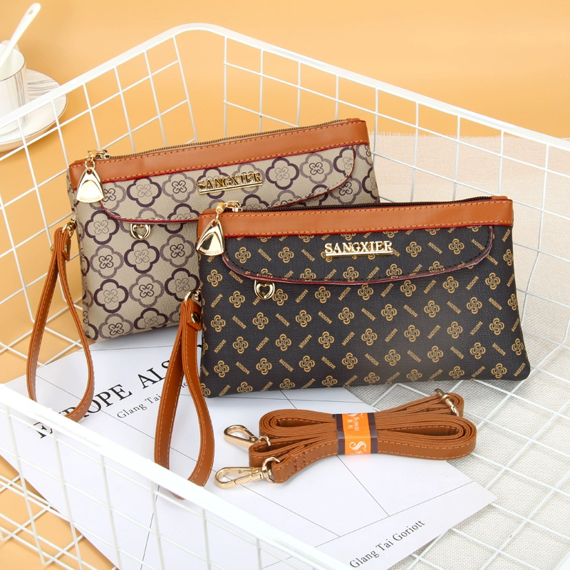 Mother Clutch Crossbody Túi nhỏ Phụ nữ trung niên Ví tiền xu Công suất lớn Bốn túi Túi đựng điện thoại di động Túi xách mục đích kép - Túi xách nữ