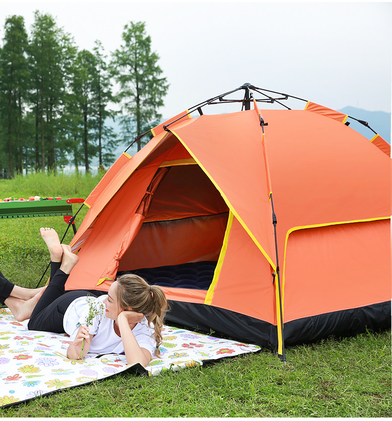 Tent Outdoor Camping Thickened Rainstorm-proof Outdoor Camping Full-automatic Quick-opening Double-person Portable Equipment
