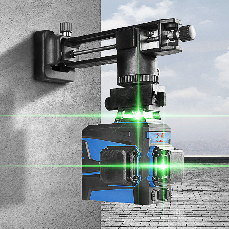 Dongcheng 12 line wall mount instrument High precision line throw instrument FF-12L level instrument Dongcheng strong green laser charging ground mount instrument