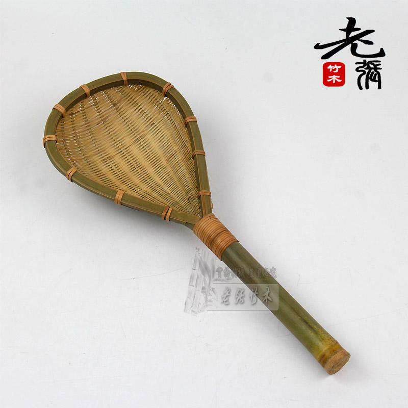 Deep-fried hot pot large colander bamboo weaving chef oil drum leak kitchen hotel large filter net shrimp bowl noodle spoon