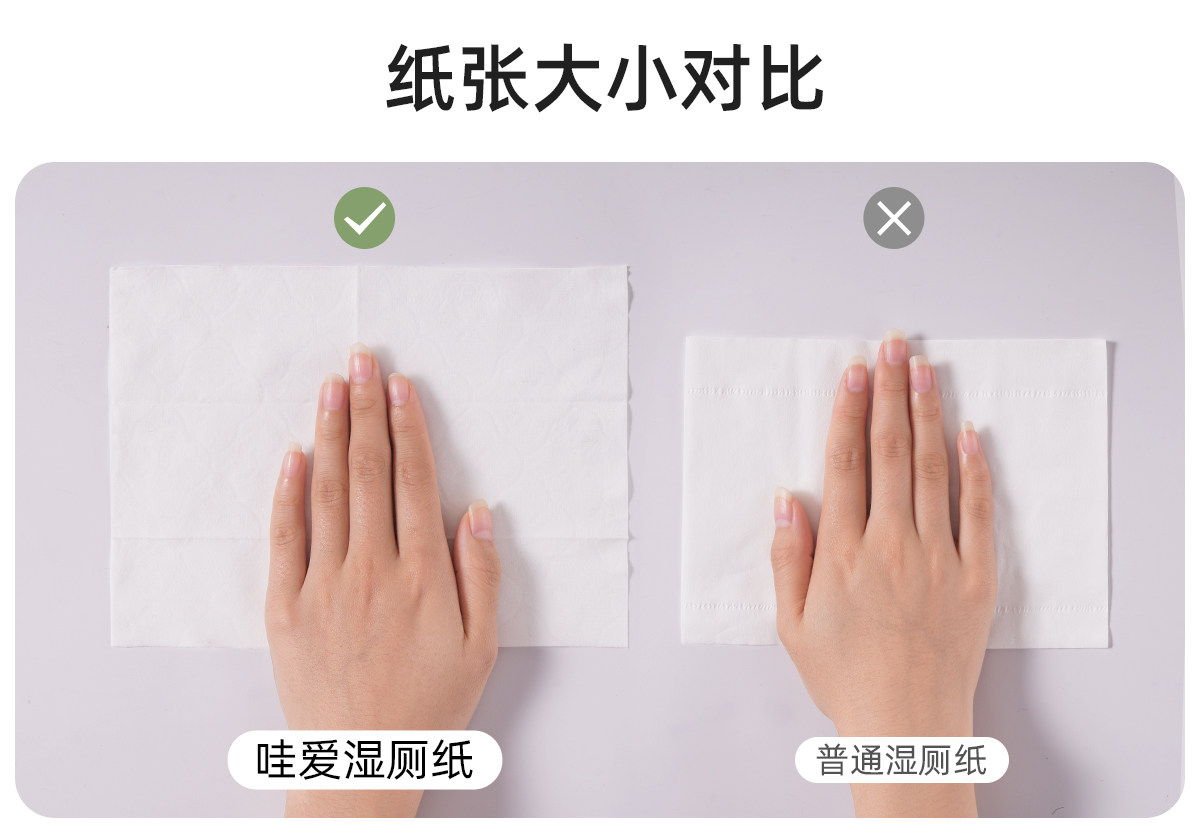 哇爱便携孕妇女性湿厕纸独立包装孕妇可用湿巾必备用品超柔可降解 — 10