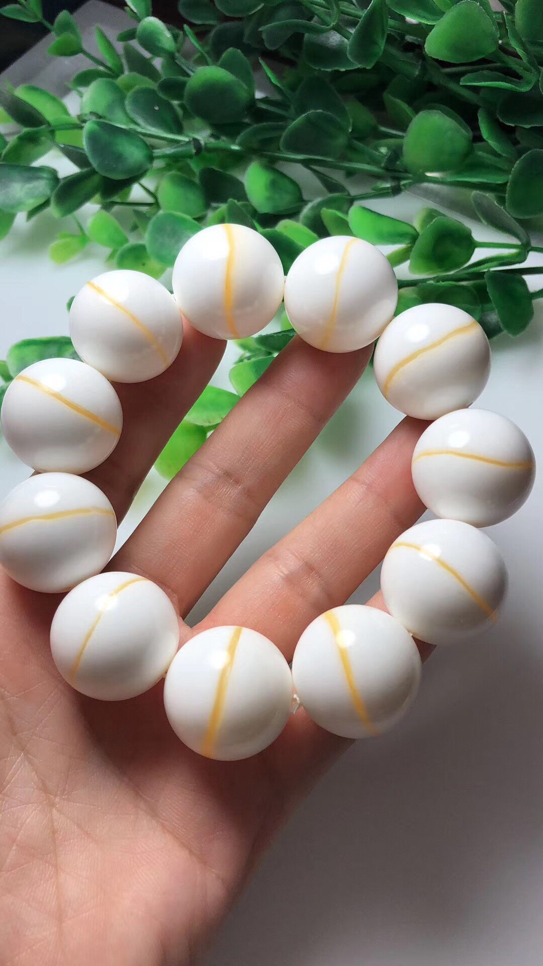 幸運星水晶天然貝殼正金絲手串手鍊佛珠念珠手持男女手