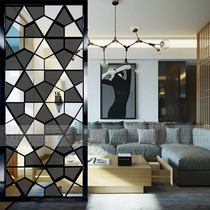Nordic living room mobile art glass screen Wash basin partition wall decoration Modern simple frosted entrance custom