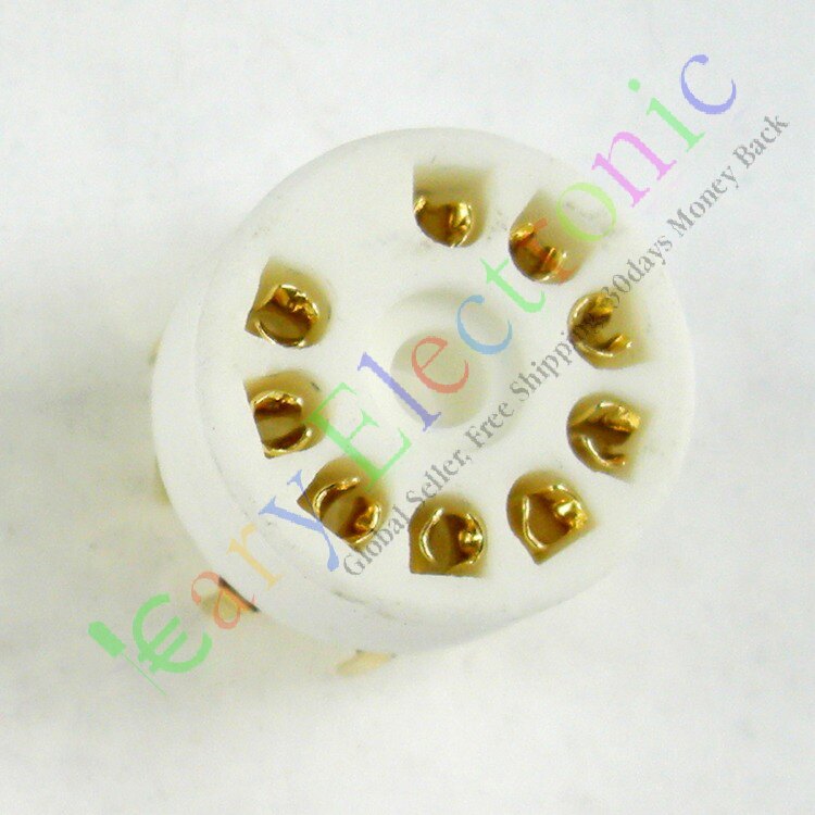 Ceramic nine-foot vacuum tube gold-plated tube base GZC9-A-G suitable 12AX7 12AU7 ECC83 6p14 6N2, etc
