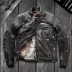 Công nghiệp nặng Quần áo xe máy Harley da nam da đa chức năng có thể tháo rời bốn mảnh áo khoác da đầu tiên - Quần áo lông thú áo khoác nam có mũ Quần áo lông thú