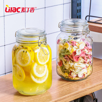 Glass sealed tank anti-moisture storage tank honey lemon bottle cans for household pickle cans storage large milk powder cans