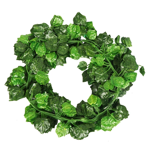 Имитация виноградных листьев, искусственные цветы, ротанговые лозы, зеленые листья, украшение потолка водопровода, пластиковые листья зеленой редьки