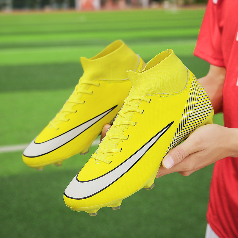 C Luo high-top football shoes spikes fgag Neymar Messi limited edition poisonous bee men's adult training shoes Juventus
