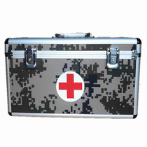 Camouflage aluminum alloy first aid box Outdoor travel car emergency box Aluminum alloy multi-layer medicine box with accessories