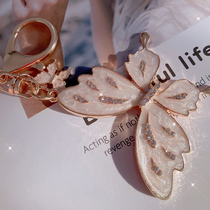Butterfly cute car pendant schoolbag Net red key chain ins Wind backpack hanging key chain goddess high-grade