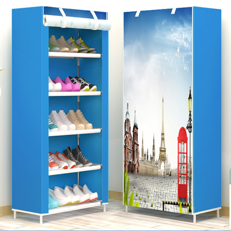 Shoe rack storage simple door home economical shoe cabinet multi-layer dust-proof dormitory shoe rack space-saving assembly