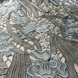 Кружевная трехмерная ткань, свадебное платье, увеличенная толщина, с вышивкой