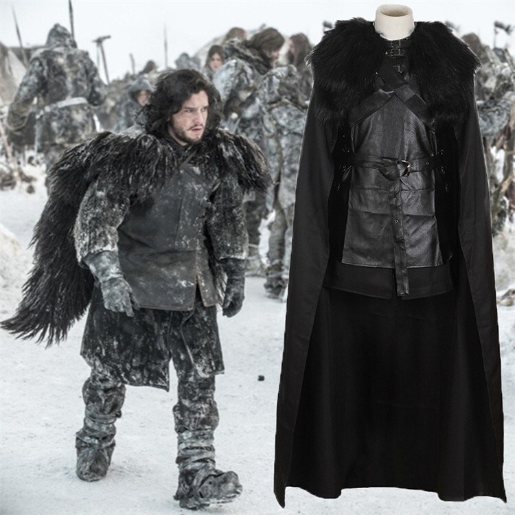 Game of Thrones a Song of Ice and Fire Jon Snow Cosplay Costume in Stock Role-Playing Stage Performance Outfit