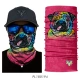 Ngoài trời đầy màu sắc mô hình Python ngụy trang kem chống nắng ma thuật Headscarf Puppy mèo con thực tế 3D tóc giả Đêm chạy bụi khăn - Kerchief / Earflap