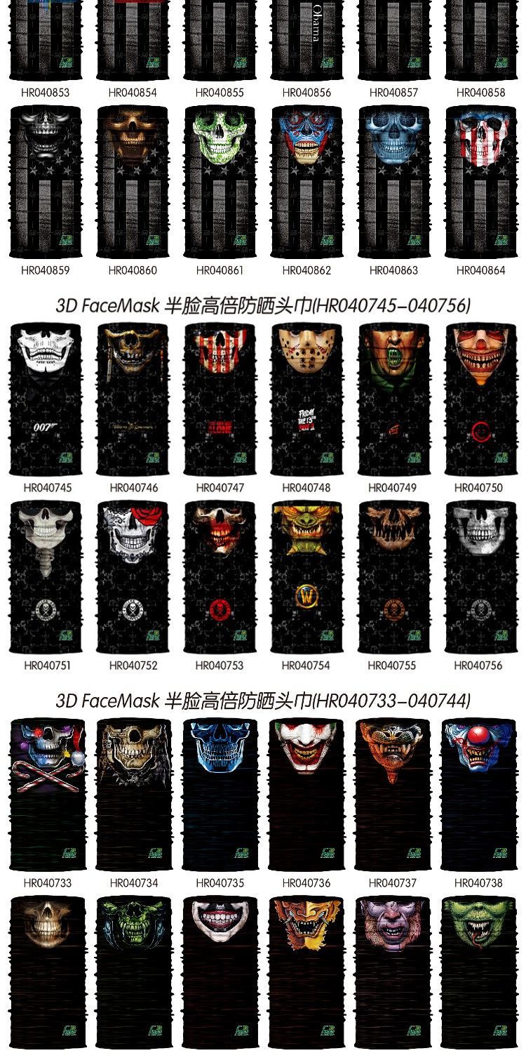 Phép thuật 骷髅 梵 梵 梵 梵 梵 通用 通用 ​​通用 ​​通用 - Kerchief / Earflap khăn ống đa năng cho nam