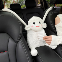 Car drawing box hanging car interior sun visor paper towel Net red creative cartoon cute sheep hanging bag armrest box car