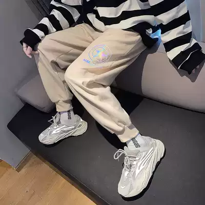 Men's casual pants pants ankle-length pants autumn straight loose trend beam foot Sports