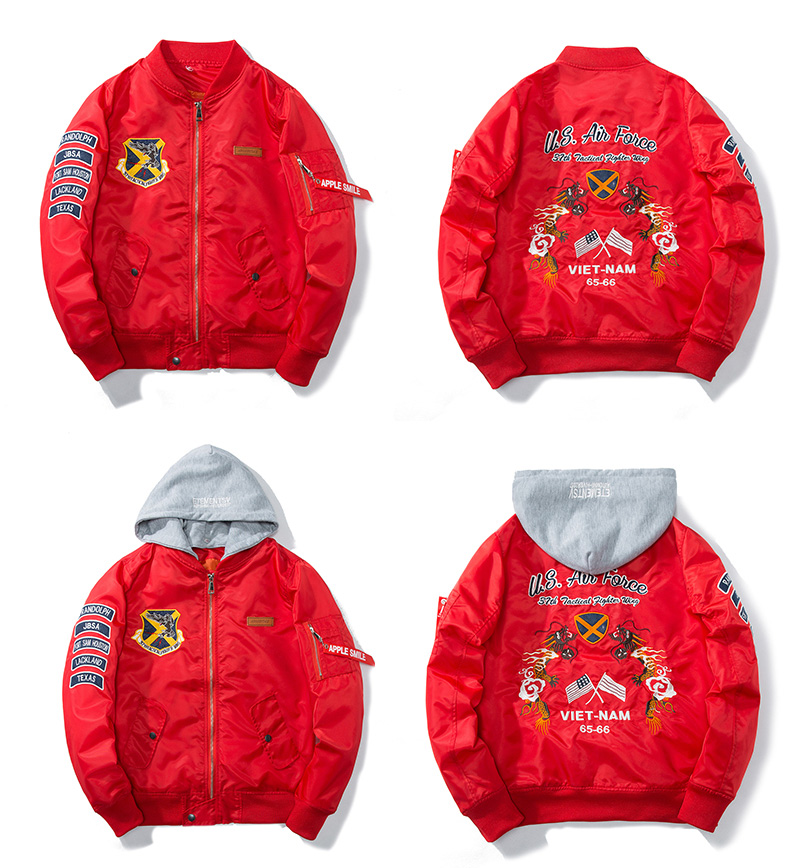 Mùa thu và mùa đông dày áo khoác bomber nam và nữ thủy triều áo khoác cotton trùm đầu phù hợp với những người yêu thích không khí thêu đồng phục bóng chày áo khoác nữ