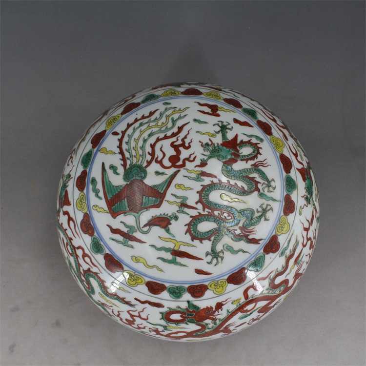 稀少麒麟特大皿 中国大明萬曆年製 年代品 美術品 古董品