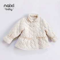 8% clearing warehouse homemade small French baby cotton coat coat of the ocean gas princess thickens childrens winter cotton clothes