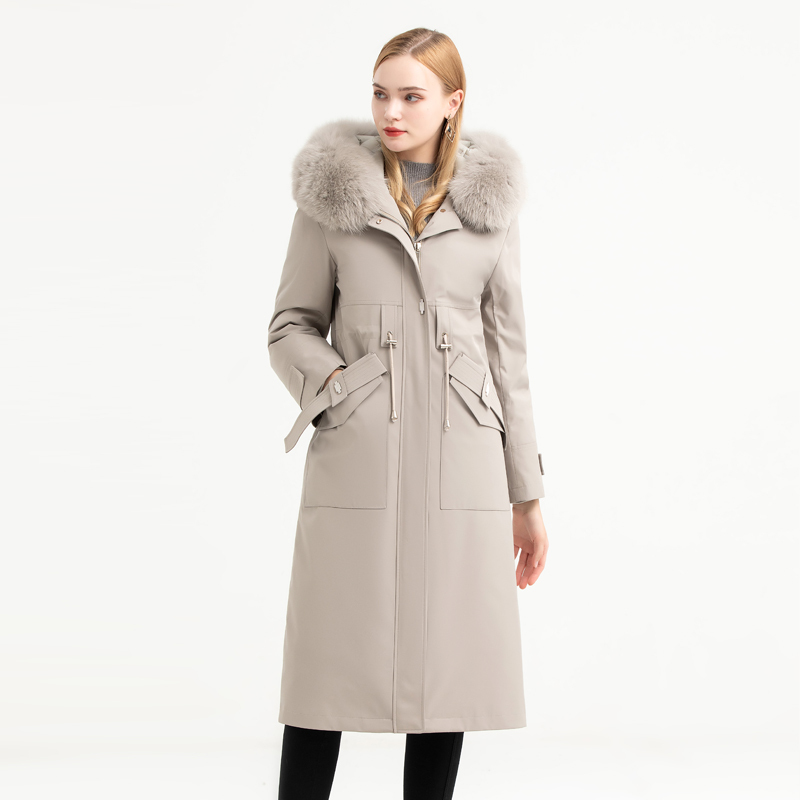 Women's Goose down Jacket 2026 New Style Detachable Liner Long Over-The-Knee Parka Coat down Jacket Winter Thickened