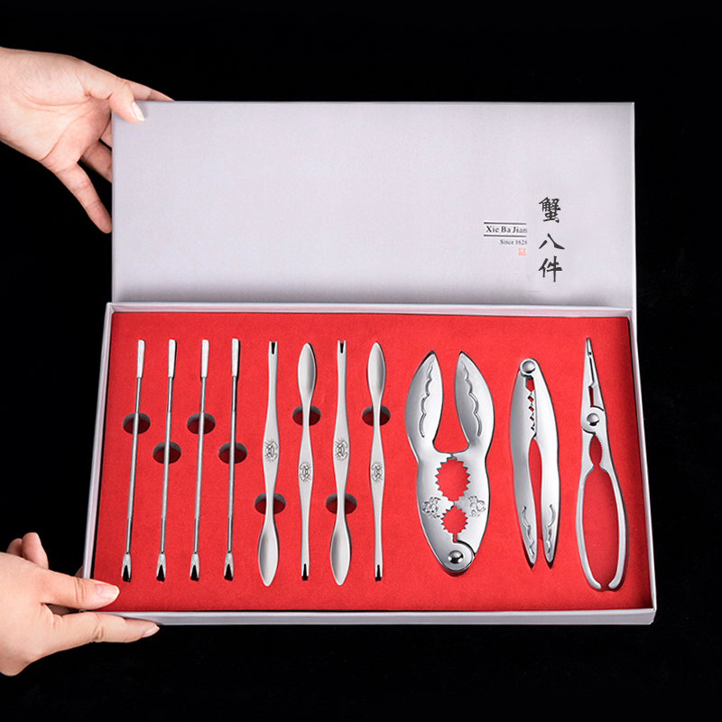 Eat Crab Tools Home Crab Eight Pieces Stock Peeling Crab Pincers Cramp Cramp Crab Thever Eat Crab Special Tools