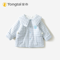  Tongtai baby autumn and winter thickened jacket lapel cotton top 1-2 years old male and female babies go out padded quilted jacket