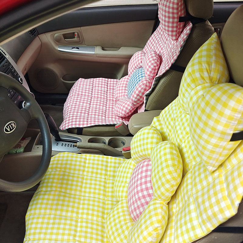 Four Seasons Ventilated Cushion Buckwheat Hull Summer Cool Pure Cotton Lady Car Mat Breathable Close-fitting Sweating Machine Wash Versatile