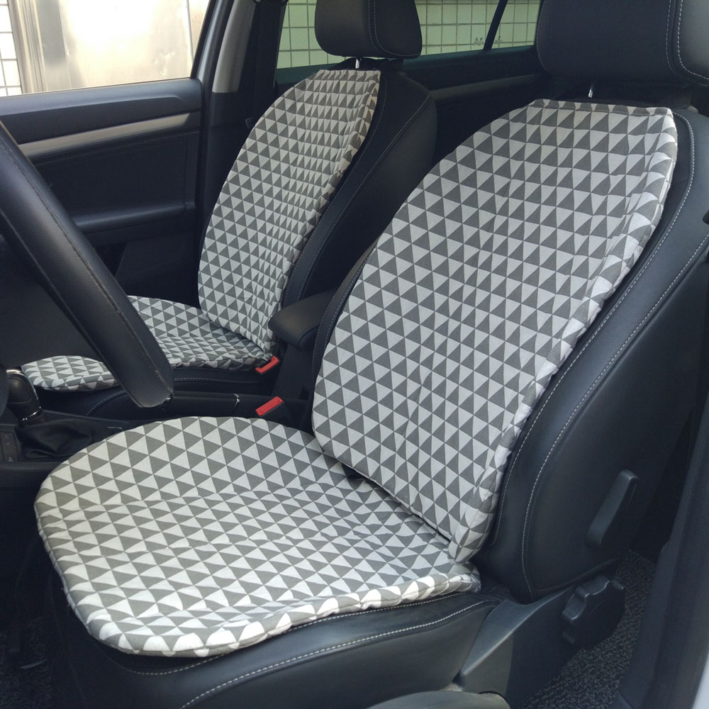 Summer-style fabric car seat cover, one-piece backrest, two-piece seat cushion, four seasons, machine washable, fixed buckle