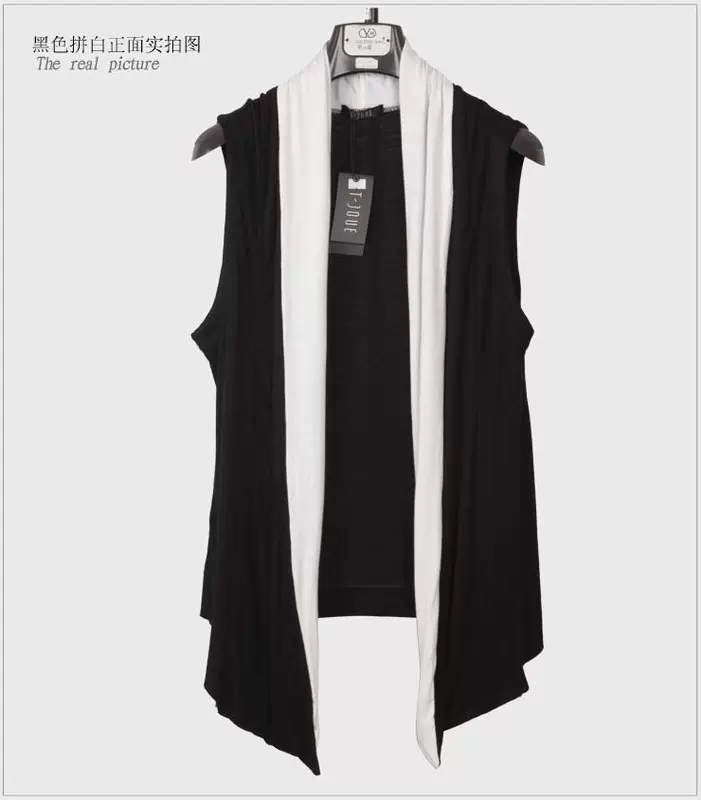 Không tay nam vest cardigan vest nam mùa hè áo khoác mỏng đan Hàn Quốc phiên bản của tự trồng bông vest vai vest nam triều len dệt kim