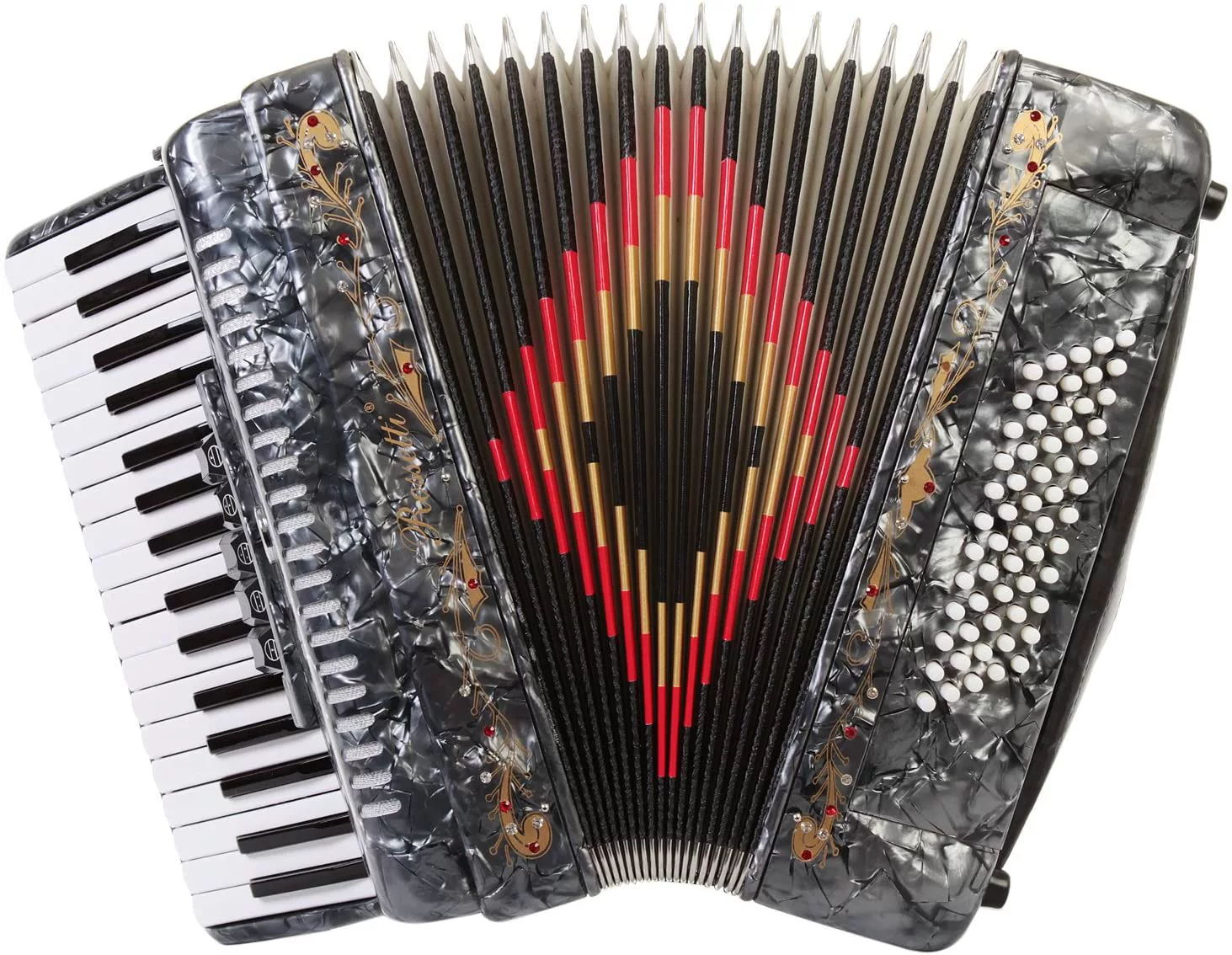 Mua ở nước ngoài dụng cụ dạy chơi đàn accordion Rossetti Accordion ROS3460-GY - Nhạc cụ phương Tây