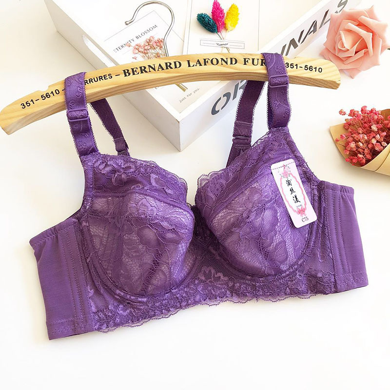 Plus Size Bra, Large Cup, Side Gathering, Push-Up Bra for Chubby Women, Thin Full Cup Underwear, Makes Large Busts Look Smaller, F Cup, g Cup Plus Size Bra, Large Cup, Side Gathering, Push-Up Bra for Chubby Women, Thin Full Cup Underwear, Makes Large Busts Look Smaller, F Cup, g Cup