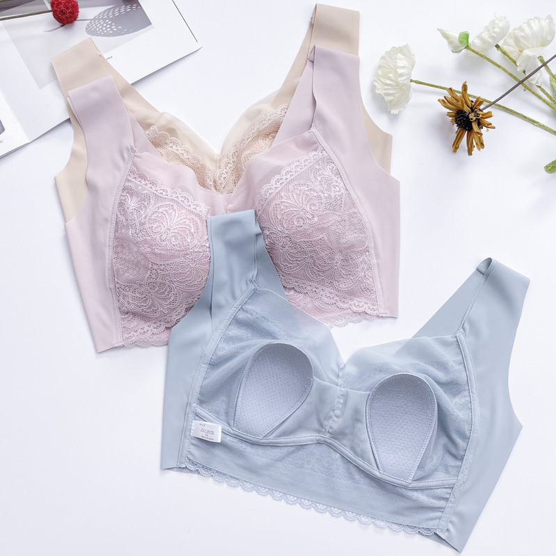 Large Bust Minimizing Bra for Women, Plus Size, Ultra-Thin, Breast Reduction, Bunny Ears, Seamless, Wireless, Vest-Style, Side Breast Collection Bra Large Bust Minimizing Bra for Women, Plus Size, Ultra-Thin, Breast Reduction, Bunny Ears, Seamless, Wireless, Vest-Style, Side Breast Collection Bra