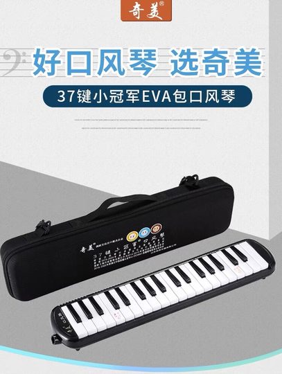 奇美牌口风琴37键小冠军轻便硬盒包口风琴学生用儿童成人吹管乐器