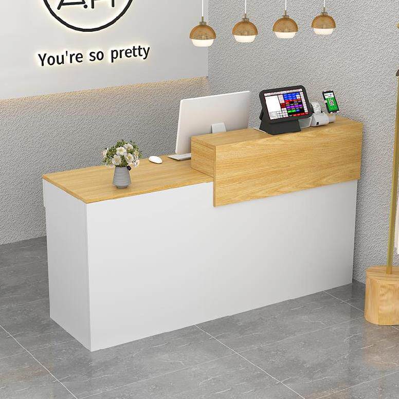 Shoe store white bar new store cashier counter reception hotel modern new Chinese bakery Nordic style