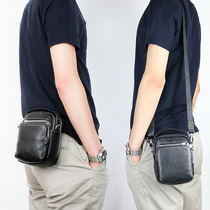 Mini genuine leather bag inclined satchel bag mens bag Bull Leather Bag Satchel Bag Satchel Men Single Shoulder Bag Light Backpacker Hand