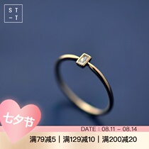 Mrs Shen 925 silver Japanese and Korean fashion simple gold-plated ring Female small fresh index finger ring Student girlfriend ring