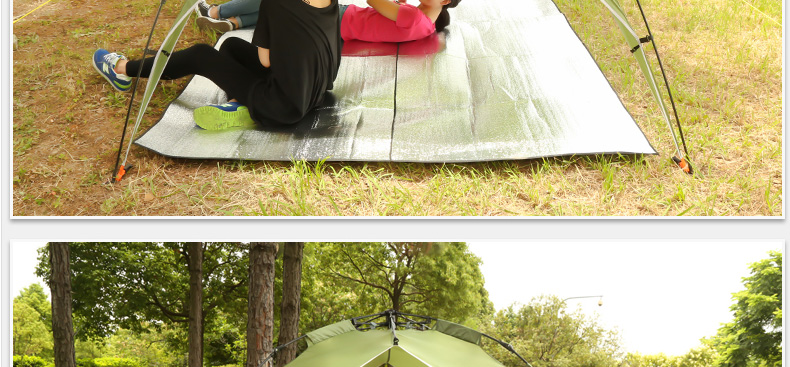 Explorer nhôm ngoài trời mat mat dã ngoại mat mat mat mở rộng độ ẩm 200 * 200 - Thảm chống ẩm / Mat / Gối miếng xốp lót sàn
