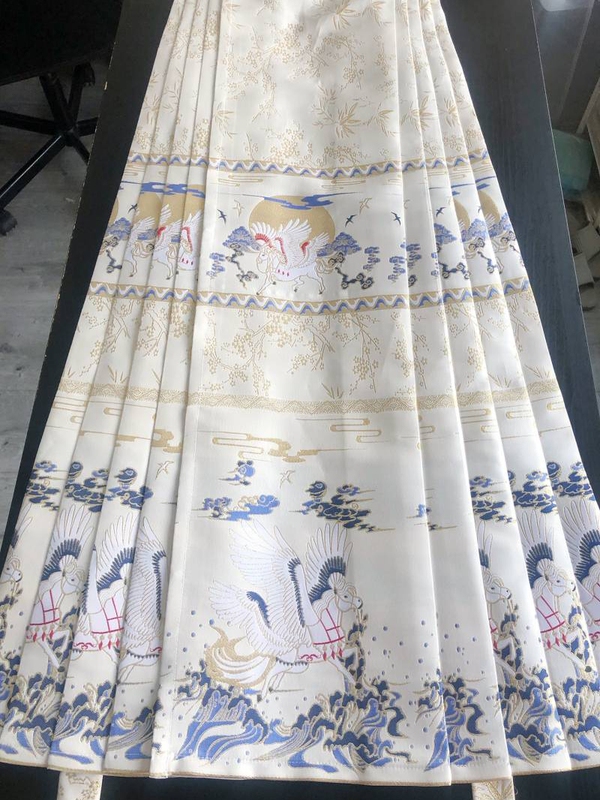 [in Stock Little Pegasus Mamian Skirt Finished Product] Ming-Style Original Hanfu Imitation Makeup Floral Gold Woven One-Piece Yun Tang Fragrance Warm