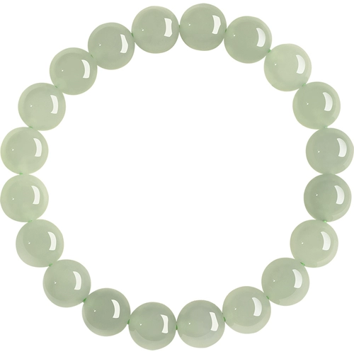 Натуральный браслет, бусины, яшма из белого нефрита, 8mm