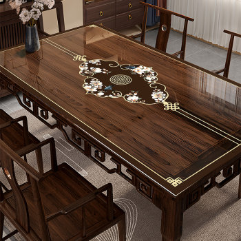 New chinese hollow printed tablecloth without washing, oil-proof and waterproof tea tabletop protection pad transparent soft glass dining table mat New chinese hollow printed tablecloth without washing, oil-proof and waterproof tea tabletop protection pad transparent soft glass dining table mat