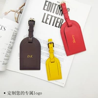 Багажная бирка, сумка для путешествий, маленький чемодан, из натуральной кожи, делается под заказ, с печатью вашего логотипа